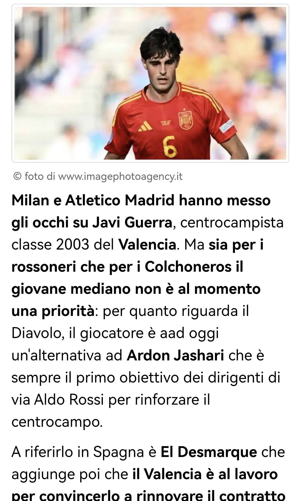 西甲媒体透露:巴伦西亚劝说哈维格拉续约,米兰只将其列为备选目标